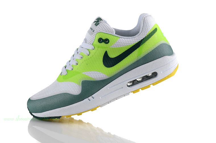 Cheap Nike Air Max 87 Womens Shoes White Green - Click Image to Close